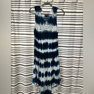 Navy and white Maxi dress.